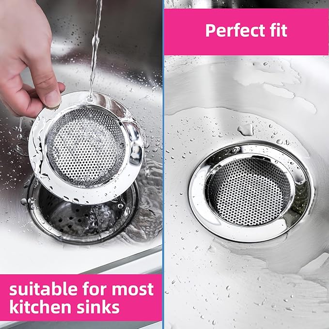 1 Pack Sink Strainer for Most Kitchen Sink Drain Basket, Upgraded Double-Layer - Image 5