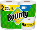 Bounty Select-A-Size Paper Towels, 2 Mega Rolls = 8 Regular Rolls by Bounty