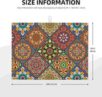 Retro Dish Drying Mat for Kitchen Counter Mandala Colorful Dish Drainer Rack - Image 4