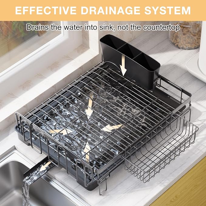 Dish Drying Rack Extendable Dish Rack Rustproof Carbon Steel - Image 8