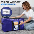 TAILI 2 Pack Dark Blue Extra Large Moving Bags, Heavy Duty Totes - Image 5
