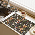 19.5" x 12" Dish Drying Mat & 24" x 5.5" Sink Splash Guard, Super Absorbent by BathtubMat