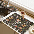 24.5" x 15.5" Dish Drying Mat & 24" x 5.5" Sink Splash Guard, Super Absorbent by BathtubMat