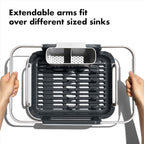 OXO Good Grips Extendable Over-The-Sink Aluminum Drying Dish Rack - Image 2