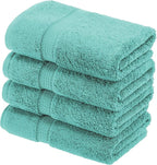 SUPERIOR Egyptian Cotton Pile Hand Towel Set of 4, Ultra Soft Luxury Towels by SUPERIOR