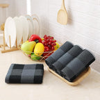 Homaxy 100% Cotton Waffle Weave Check Plaid Kitchen Towels, 13 x 28 Inches - Image 5