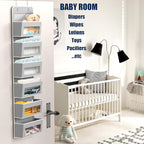 Simple Houseware 6 Clear Window Pocket Over Closet Door Storage Hanging - Image 3