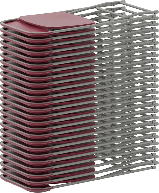 Flash Furniture Hercules Series Plastic Folding Chair - Red - 4 Pack 650LB Weight Capacity Comfortable Event Chair-Lightweight Folding Chair - Image 16