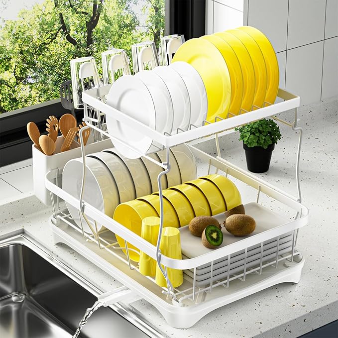 Dish Drying Rack 2-Tier Dish Racks by Arshray