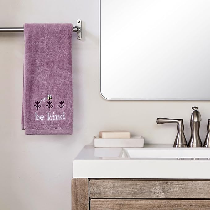 SKL Home Bee Kind 100% Cotton Embroidered 2pc Hand Towel Set, Decorative - Image 3