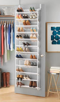 Whitmor 36 Pair Over The Door Shoe Organizer, 12 Tier Hanging Shoe Organizer by Whitmor