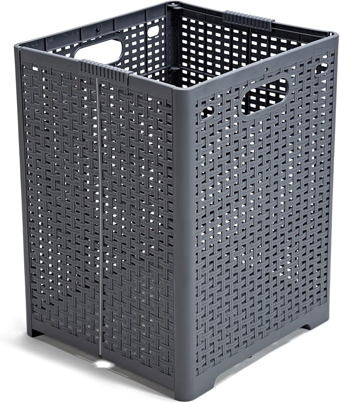 42L Collapsible Plastic Laundry Baskets, Foldable Laundry Hamper - Image 2
