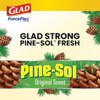 Glad Large 30 Gallon Trash Bags, Pine-Sol Heavy Duty Garbage Bags, Forceflex - Image 4