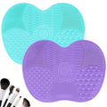 2 Pcs Silicone Make Up Brush Cleaning Mat, Makeup Brush Cleaner Mats, Cosmetic by HexinYigjly