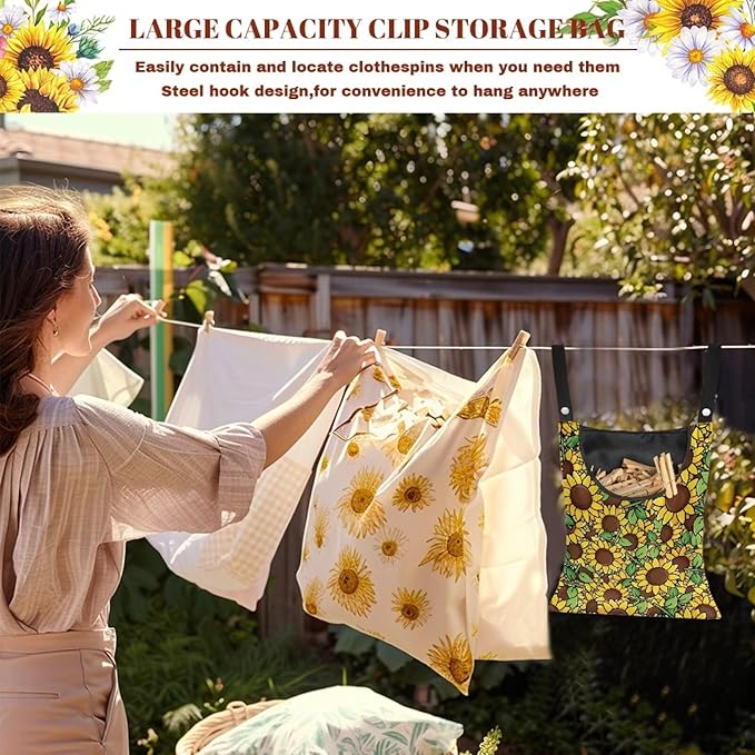2 Pcs Clothes Pin Hanging Bag - Image 5