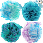 Chuya Bath Loofahs Sponges 80g XL Size, 4 Pack Shower Sponge Exfoliating by Chuya