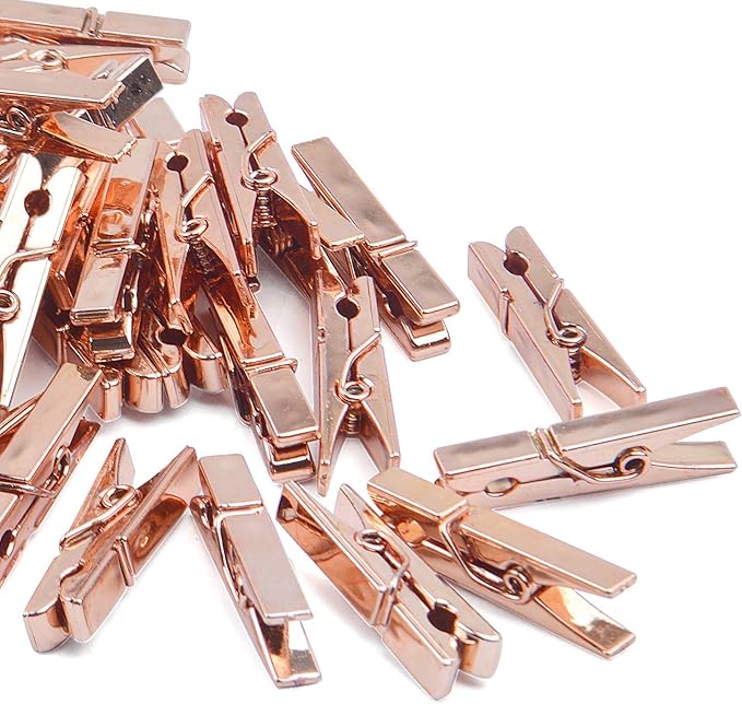 Jdesun 50 Pieces Photo Clips, Mini Plastic Picture Paper Clip Clothespins Peg - Image 4