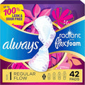 Always Radiant Feminine Pads for Women, Flexfoam Pads by Always