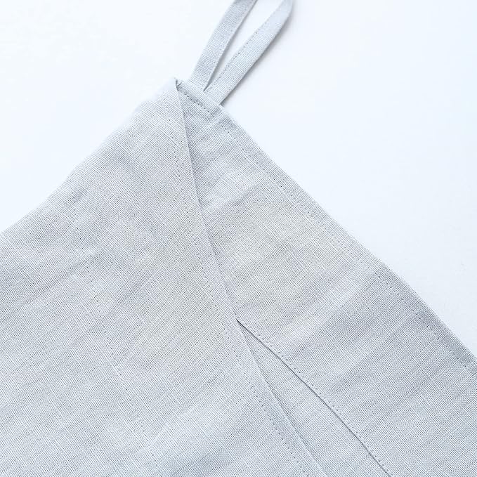 Amazhiyu Pure Linen Over The Door Laundry Hanging Hamper Bag - Image 4