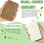 12 Count Plant-Based Kitchen Sponges, Compostable Cellulose Sponge, - Image 3