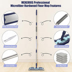 Microfiber Mops for Hardwood Floor Cleaning: MEXERRIS Flat Floor Mop - Image 2