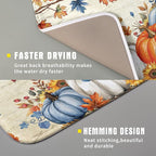 Fall Pumpkin Dish Drying Mat for Kitchen Counter 16x18 Inch Vintage Autumn - Image 3