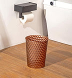 Small Metal Trash Can Wastebasket, Decorative Honeycomb Garbage Can Waste Basket - Image 3