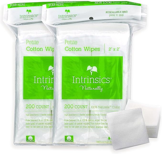 Intrinsics Petite 2x2 Cotton Squares 2 Pack | 4-Ply Cotton Pads by Intrinsics%C2%AE