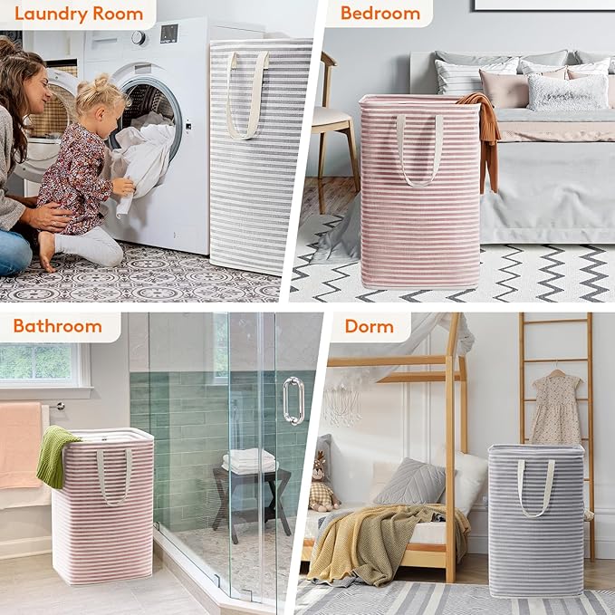 Lifewit 2 Pack Laundry Hamper Large Collapsible Laundry Baskets, Freestanding - Image 7