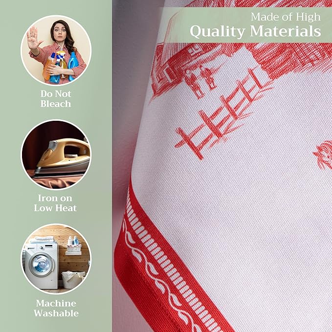 Maison d' Hermine Kitchen Towels Set of 3 100% Cotton 20" x 27.5" Reusable - Image 3