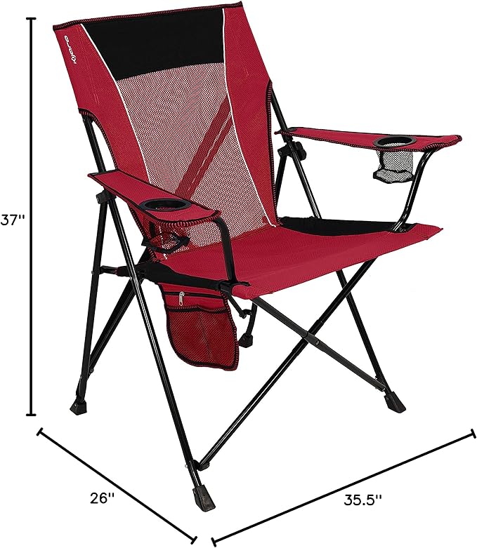 Kijaro Dual Lock Portable Camping Chairs - Versatile Folding Chair, Sports Chair, Outdoor Chair & Lawn Chair - Dual Lock Feature Red Rock Canyon - Image 3