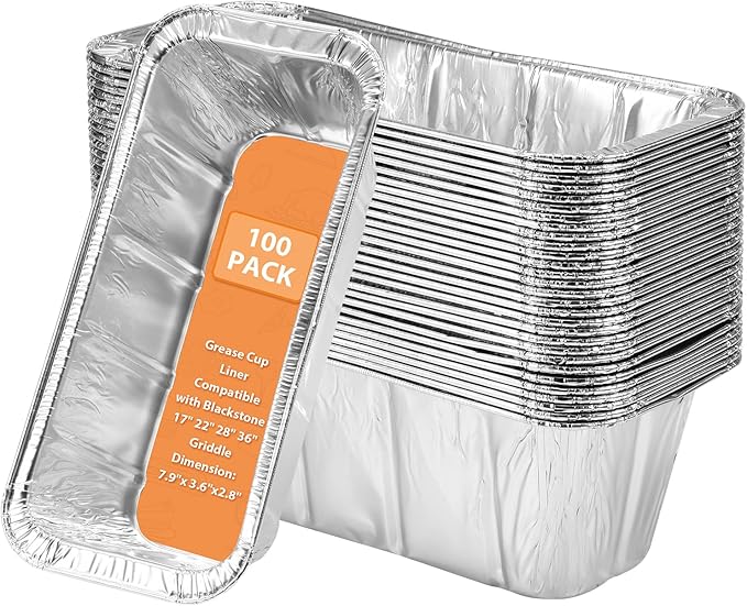 EWFEN 100 Pack Blackstone Griddle Accessories Grease Catcher Cup Liners by EWFEN
