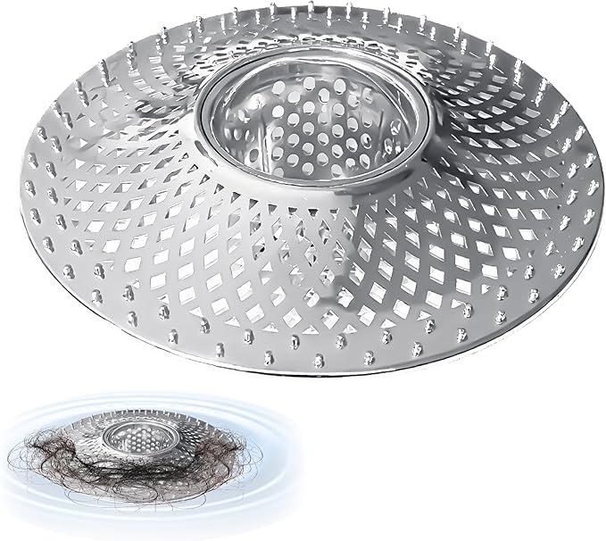 Tub Drain Protector Drain Hair Catcher, Stainless Steel Bathtub Shower Drain by Home