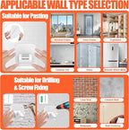 Adhesive Curtain Rods No Drilling Holder, No Drill Curtain Rod Brackets - Image 5