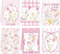 Breling Set of 6 Silly Goose Kitchen Towels Funny Goose Dish Towel Decor Pink by Breling