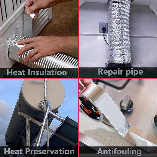 Aluminum Foil Duct Tape Heavy Duty, High Temperature Sealing and Patching - Image 3