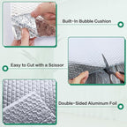 Reflective Bubble Insulation Sheet, Double Side Aluminum Foil Bubble Shield - Image 4
