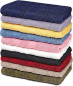 ZUPERIA Classic Hand Towels Pack of 10 100% Ring Spun Cotton Light Weight & by Zuperia