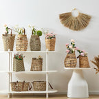 Wall Hanging Pocket Basket Portable Water Hyacinth Storage Basket Decorative - Image 7
