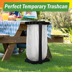 Wakeman Heavy Duty Black Trash Bag Portable Trash Bag Holder Stand - Image 5