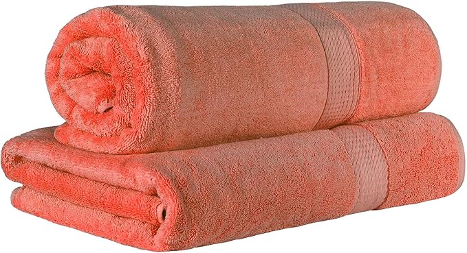 SUPERIOR Egyptian Cotton Pile Bath Sheet Set of 2, Ultra Soft Luxury Towels - Image 2