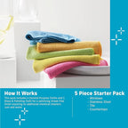 E-Cloth 5-pc Starter Pack- Microfiber Cleaning Cloth Set - Image 2