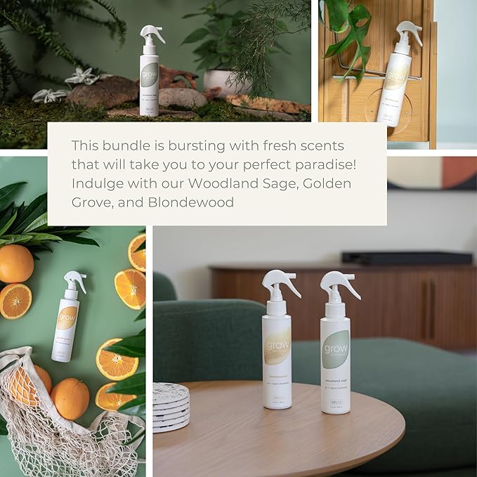Grow Fragrance 100% Plant-Based Air Freshener Spray | Freshen Fabric & Rooms | - Image 3
