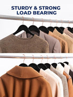 Smartor Wooden Hangers 20 Pack, Solid Wood Coat Hanger - Image 6
