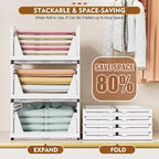 SNSLXH 5 Pack Stackable Closet Organizer Box, Space-Saving Clothes Storage - Image 5
