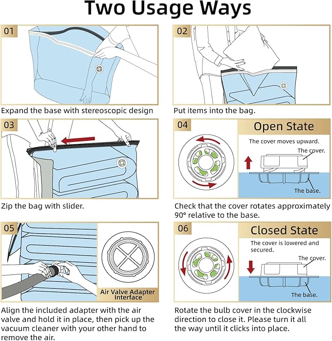 TAILI 6 Pack Vacuum Storage Bags, Extra Large Cube, Supe Jumbo Vacuum Seal Bags - Image 5