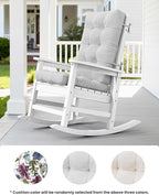 SERWALL Oversized Outdoor Rocking Chair Set of 2, HDPE Rocker for Adults, Patio Rocking Chairs for Porch, White - Image 9