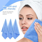 Syhood 12 Pieces Face Wash Cloth 12 x 12 in Makeup Remover Cloths Towel Coral - Image 2