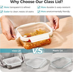 Vtopmart 5 Pack 35oz Glass Food Containers - Image 3