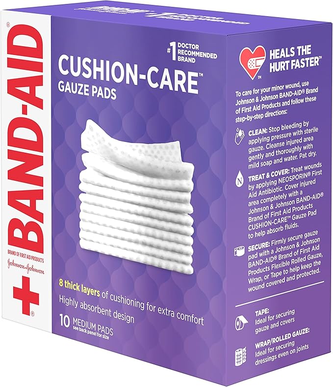 Band-Aid Brand Cushion Care Non-Stick Gauze Pads, Individually-Wrapped - Image 5